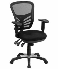 Flash Furniture - Nicholas Contemporary Mesh Executive Swivel Office Chair - Black 1