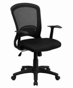 Flash Furniture - Manny Contemporary Mesh Swivel Office Chair - Black