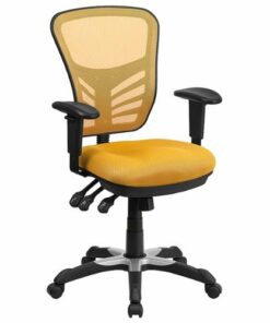 Flash Furniture - Nicholas Contemporary Mesh Executive Swivel Office Chair - Yellow-Orange