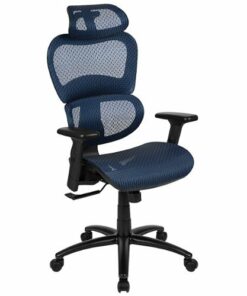 Flash Furniture - Lo Contemporary Mesh Executive Swivel Office Chair - Blue