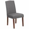 Flash Furniture - Hercules Paddington  Midcentury Fabric Side Chair - Upholstered - Gray Fabric