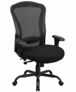Flash Furniture - Hercules Contemporary Mesh 24/7 Big & Tall Swivel Office Chair with Arms - Black