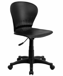 Flash Furniture - Sorho Classic Plastic Swivel Office Chair - Black