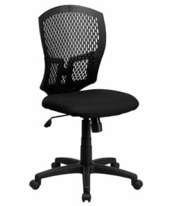 Flash Furniture - Moss Contemporary Fabric Swivel Office Chair - Black 0