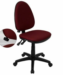 Flash Furniture - Mid-Back Fabric Multifunction Swivel Ergonomic Task Office Chair - Burgundy