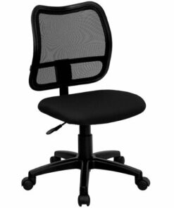 Flash Furniture - Alber Contemporary Fabric Swivel Office Chair - Black