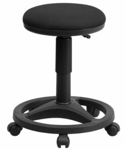 Flash Furniture - Frakes Classic Fabric Stool - Black