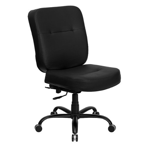 Flash Furniture - Hercules Big & Tall 400 lb. Rated High Back Ergonomic Office Chair - Black LeatherSoft