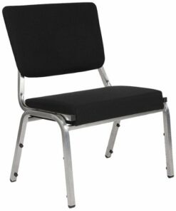 Flash Furniture - Hercules  Contemporary Fabric Big & Tall Stack Chair - Black Fabric 0