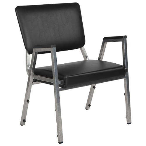 Flash Furniture - Hercules  Contemporary Vinyl Big & Tall Stack Chair - Black Vinyl 2