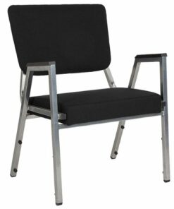 Flash Furniture - Hercules  Contemporary Fabric Big & Tall Stack Chair - Black Fabric 1