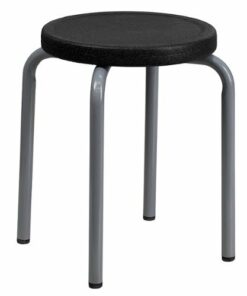 Flash Furniture - Remington Contemporary Plastic Stack Stool - Black