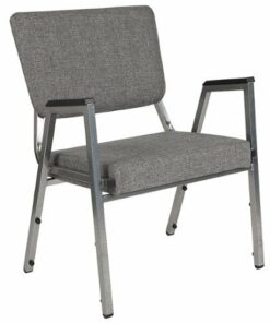 Flash Furniture - Hercules  Contemporary Fabric Big & Tall Stack Chair - Gray Fabric