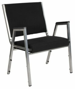 Flash Furniture - Hercules  Contemporary Fabric Big & Tall Stack Chair - Black Fabric 2