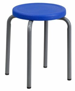 Flash Furniture - Remington Modern Plastic Stack Stool - Blue