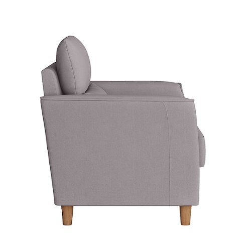 CorLiving - Georgia Upholstered Accent Chair And A Half - Light Grey