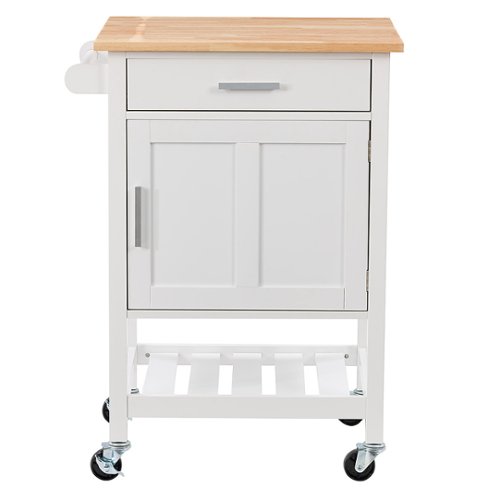 CorLiving - Sage Wood Kitchen Cart - White