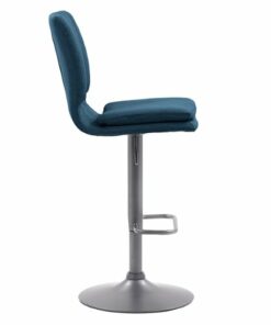 CorLiving - Palmer Adjustable Channel Tufted Upholstered Barstool (set of 2) - Blue
