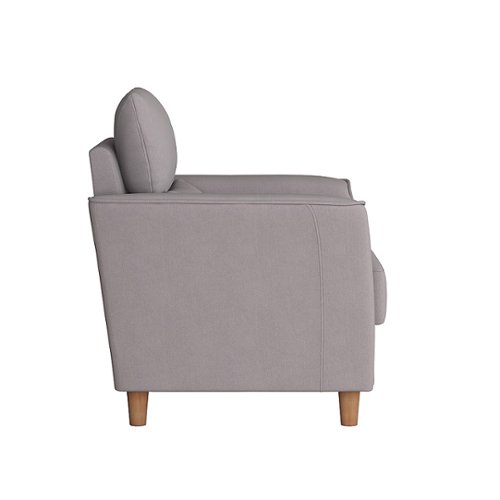 CorLiving - Georgia Upholstered Accent Chair - Light Grey