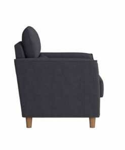 CorLiving - Georgia Upholstered Accent Chair - Dark Grey