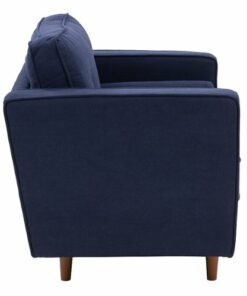 CorLiving - Mulberry Fabric Upholstered Modern Accent Chair - Navy Blue