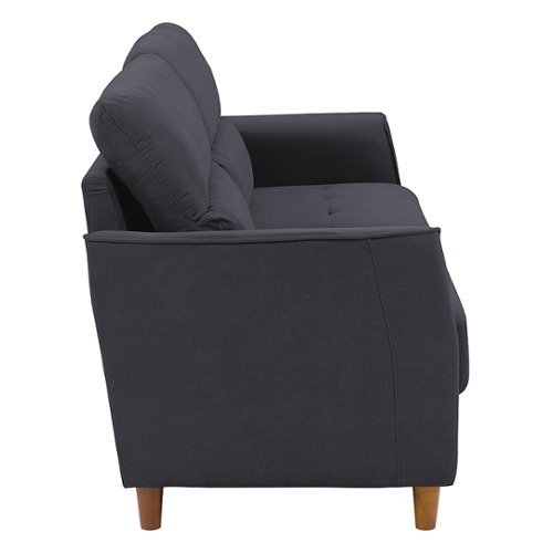 CorLiving - Georgia 3-Seat Fabric Upholstered Sofa - Dark Grey
