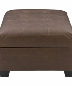 CorLiving - Antonio Tufted Storage Ottoman - Dark Brown