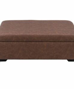 CorLiving - Linden Square Storage Ottoman - Dark Brown