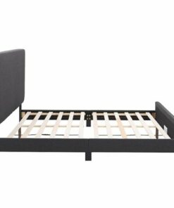 CorLiving - Juniper Fabric Upholstered Queen Bed Frame - Charcoal