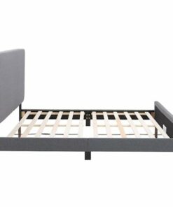 CorLiving - Juniper Fabric Upholstered Queen Bed Frame - Grey
