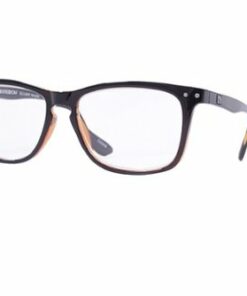 Kreedom - Elijah; 1Lens Readers, Supports +0.50 to +2.50 Diopters in One Lens, Revolutionary Patented Technology - Gloss Crystal Brown + Black Front Spray