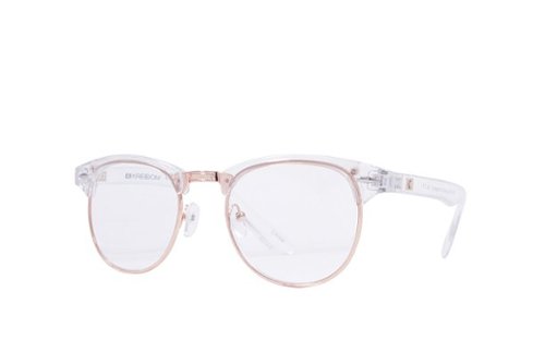 Kreedom - Mason; 1Lens Readers, Supports +0.50 to +2.50 Diopters in One Lens, Revolutionary Patented Technology - Gloss Crystal + Copper Rim