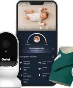 Owlet - Dream Duo: Dream Sock Baby Monitor and HD Camera - Deep Sea Green