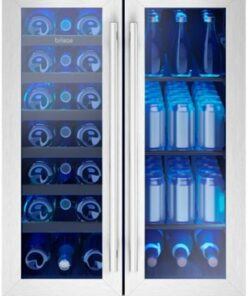 Zephyr - Brisas 24 in. Dual Zone Under Counter Wine and Beverage Cooler - Stainless Steel/Glass