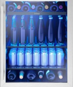 Zephyr - Brisas 24 in. 8-Bottle and 112-Can Single Zone Beverage Cooler - Stainless steel