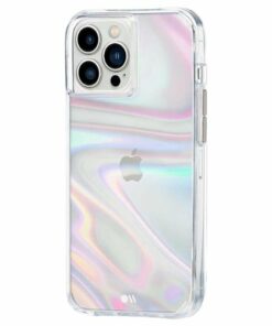 Case-Mate - Soap Bubble Hardshell Case w/ Antimicrobial for iPhone 13 Pro Max - Iridescent