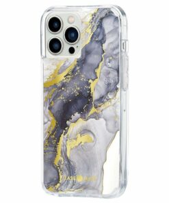 Case-Mate - Print Hardshell Case for iPhone 13 Pro Max - Navy Marble