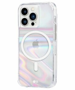 Case-Mate - Soap Bubble Hardshell Case w/ MagSafe w/ Antimicrobial for iPhone 13 Pro - Iridescent