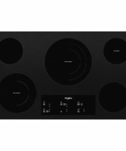 Whirlpool - 36" Built-In Electric Cooktop with 5 Burners and FlexHeat Triple Radiant Element - Black 0
