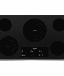 Whirlpool - 36" Built-In Electric Cooktop with 5 Burners and FlexHeat Triple Radiant Element - Black 1