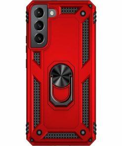 SaharaCase - Military Kickstand Series Case for Samsung Galaxy S22+ - Red