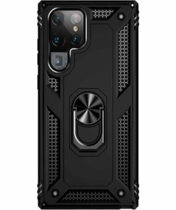 SaharaCase - Military Kickstand Series Case for Samsung Galaxy S22 Ultra - Black