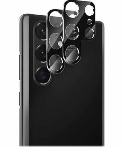 SaharaCase - ZeroDamage Camera Lens Protector for Samsung Galaxy S22 Ultra (2-Pack) - Black