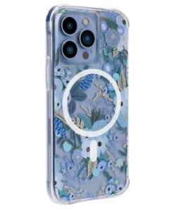 iPhone 13 Pro Rifle Paper Co. w/ MagSafe w/ Antimicrobial - Garden Party Blue