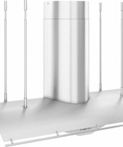 Zephyr - Trapeze 54 in. Shell Only Island Mount Range Hood with LED Lights - Stainless steel