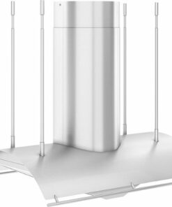 Zephyr - Trapeze 36 in. Shell Only Island Mount Range Hood with LED Lights - Stainless steel