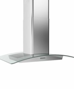 Zephyr - Brisas 36 in. 600 CFM Curved Glass Island Mount Range Hood with LED Lights - Stainless Steel/Glass