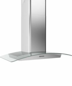 Zephyr - Brisas 30 in. 600 CFM Curved Glass Wall Mount Range Hood with LED Lights - Stainless Steel/Glass