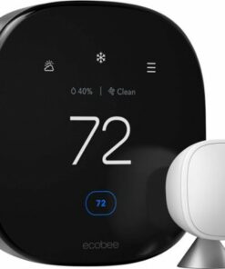 ecobee - Premium Smart Programmable Touch-Screen Thermostat with Siri, Alexa, Apple HomeKit and Google Assistant - Black