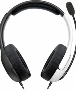 PDP AIRLITE Wired Headset: Black & White For Nintendo Switch, Nintendo Switch - OLED Model - Black and White